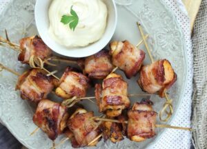 Enroladinho de Frango e Bacon