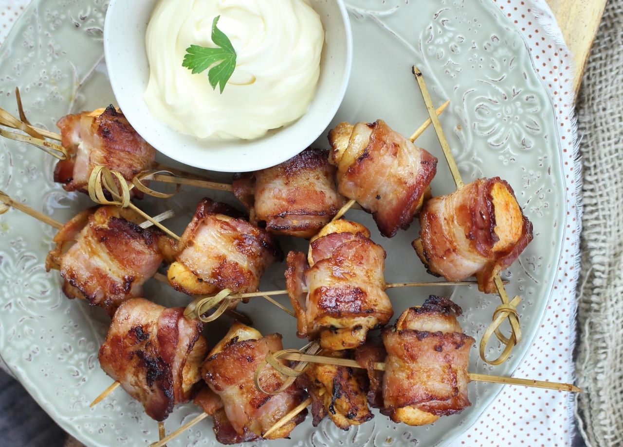 Enroladinho de Frango e Bacon